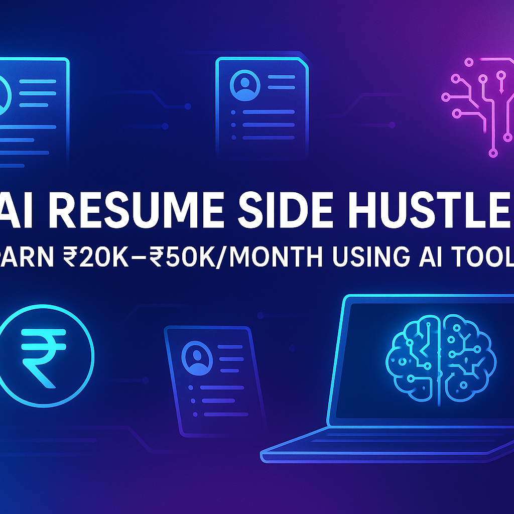 AI Resume Side Hustle: Earn ₹20K–₹50K/Month Using AI Tools Course in Hindi